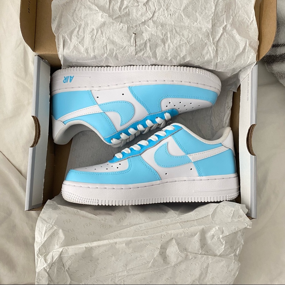 Nike Air Force 1 custom in Sky blue
